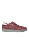 CRIME LONDON CRIME LONDON WOMAN SNEAKERS BURGUNDY SIZE 8 LEATHER