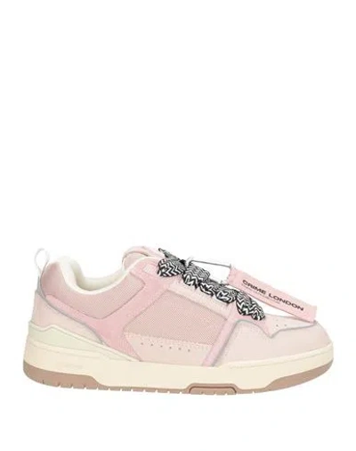 Crime London Woman Sneakers Light Pink Size 9 Leather