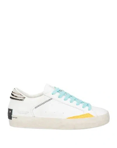Crime London Woman Sneakers White Size 7 Leather