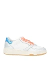 Crime London Woman Sneakers White Size 7 Leather In White