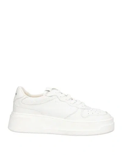 Crime London Woman Sneakers White Size 7 Leather