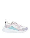 Crime London Woman Sneakers White Size 7 Leather, Textile Fibers In White