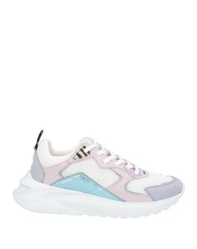 Crime London Woman Sneakers White Size 7 Leather, Textile Fibers