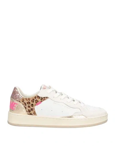 Crime London Woman Sneakers White Size 8 Leather