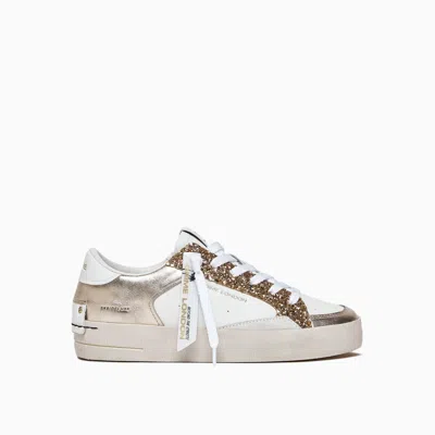 Crime London Women's Sneakers  Sk8 Deluxe 27107 Pp6 White Gold