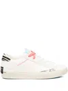 Crime London Zebra-tab Lace-up Sneakers In White