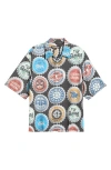Criminal Damage Bottle Cap Button Front Shirt In Multi