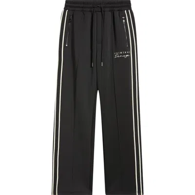 Criminal Damage Dragon Embroidered Track Pants In Black