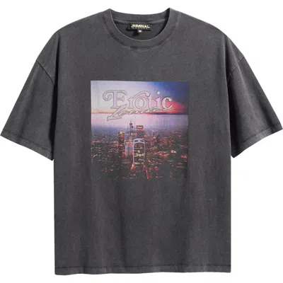 Criminal Damage Erotic City Graphic T-shirt In Black