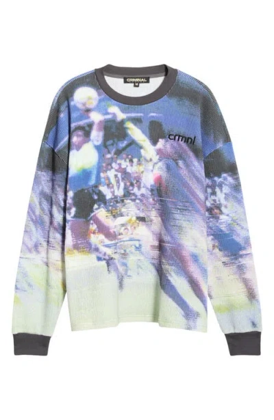 Criminal Damage Hand Of God Graphic Waffle Knit T-shirt In Multi