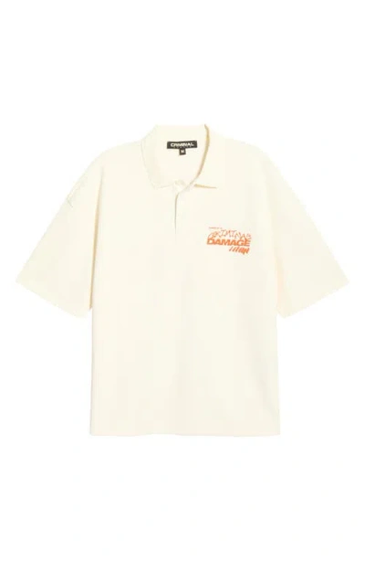 Criminal Damage Invitation Only Graphic Polo In White