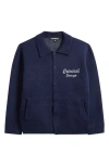 Criminal Damage Knit Trucker Jacket In Gold