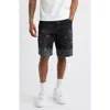 Criminal Damage Laser Print Denim Shorts