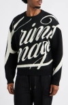 Criminal Damage Logo Script Sweater In Black