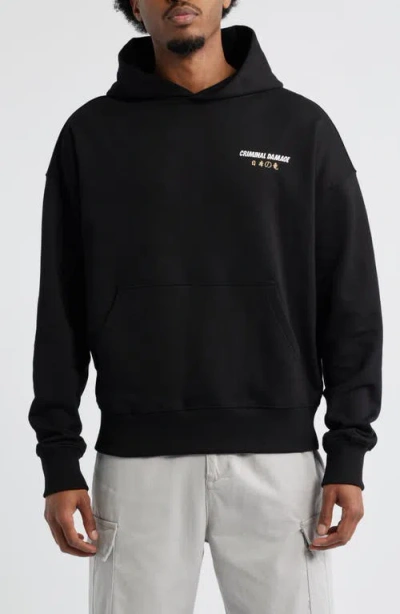 Criminal Damage Mythology Graphic Hoodie In Black