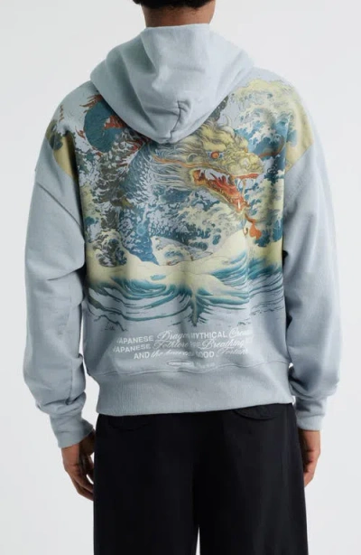 Criminal Damage Mythology Graphic Hoodie In Blue