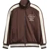 Criminal Damage Pintuck Track Jacket In Brown