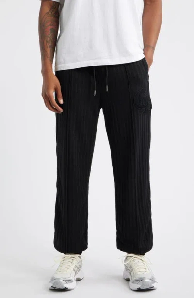Criminal Damage Stanford Rib Knit Sweatpants In Black