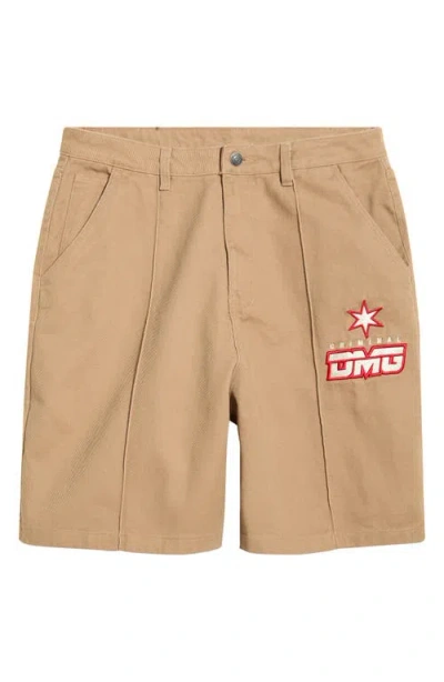 Criminal Damage Star Logo Shorts In Brown
