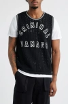 Criminal Damage Varsity Open Knit Tank