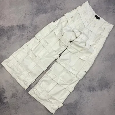 Pre-owned Criminal Damage Vintage  Bondage Y2k Cargo Pants 90's In White