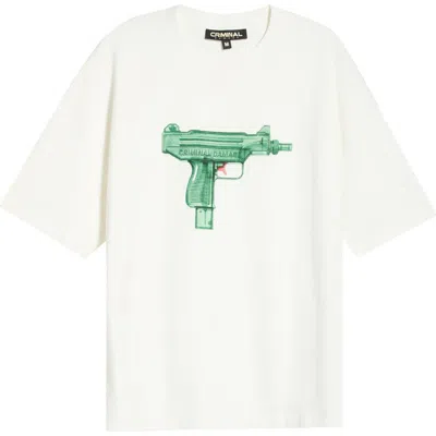 Criminal Damage Water Gun T-shirt In White