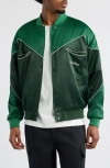 Criminal Damage Western Satin Bomber Jacket