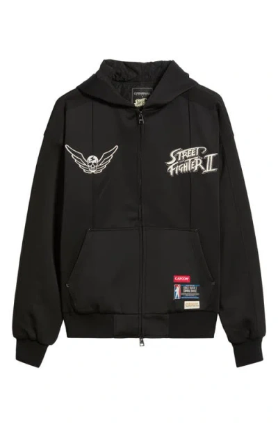 Criminal Damage X Street Fighter Ii Bison Padded Jacket In Black