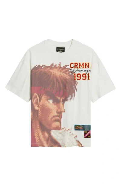Criminal Damage X Street Fighter Ii Ryu T-shirt In White