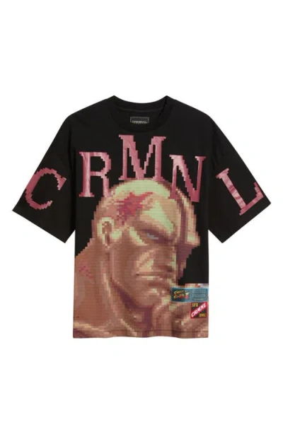 Criminal Damage X Street Fighter Ii Sagat T-shirt In Black