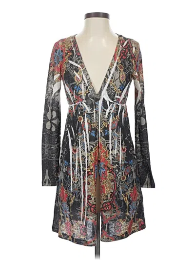 Pre-owned Crimson Ivy Kimono In Silver