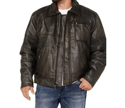 Cripple Creek Men's Bomber Jacket In Antique Black