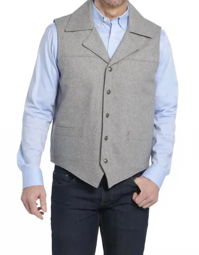 Cripple Creek Men's Melton Vest In Dove Grey In Gray