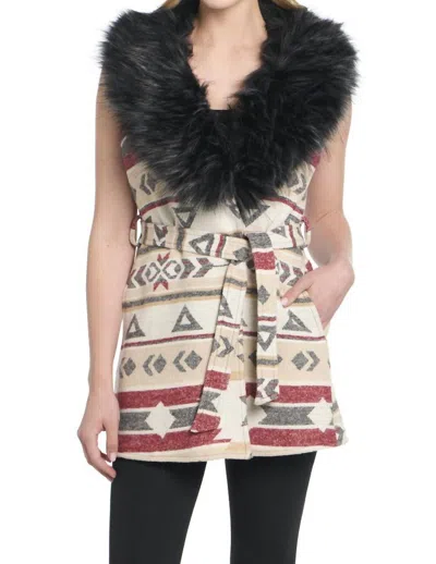 Cripple Creek Navajo Blanket Wrap Vest In Desert Lights In Multi