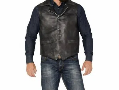 Cripple Creek Snap-front Moto Vest In Black