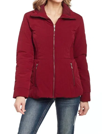 Cripple Creek Water Resistant Jacket In Burgundy