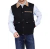 Cripple Creek Western Conceal Carry Wool Vest In Black In Black