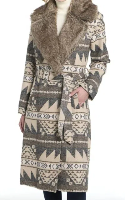 Cripple Creek Women's Blanket Snap Duster In Ash Multi