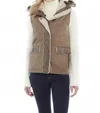 Cripple Creek Women's Carry Hooded Vest In Khaki