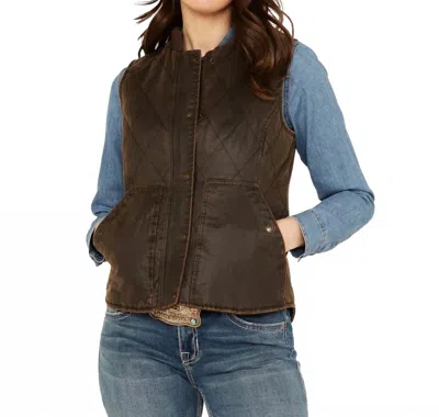Cripple Creek Zip Front Enzyme Concealed Carry Vest In Antique Brown