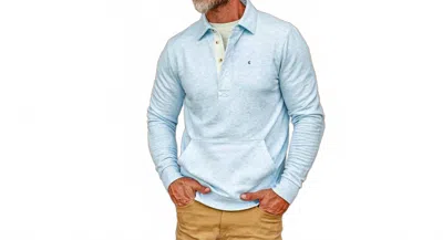 Criquet Collared Quarter Zip Sweatshirt In Heather Ice In Multi