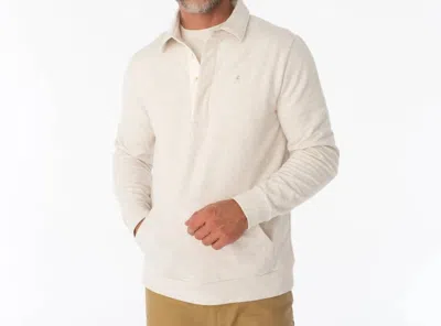 Criquet Collared Sweatshirt In Heather Oatmeal In Sand