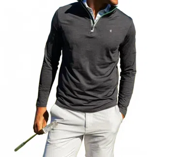 Criquet Feather Perform Pullover In Heather Black