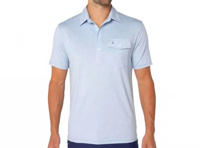 Criquet Heather Performance Sport Players Shirt In Yacht Club In Blue