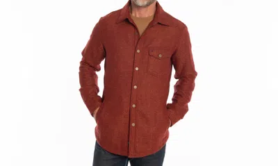 Criquet Herringbone Shacket In Ember In Brown