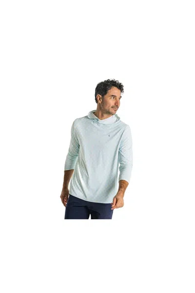 Criquet Hoodie Sun Shirt In Bonefish Print - Blue In Multi