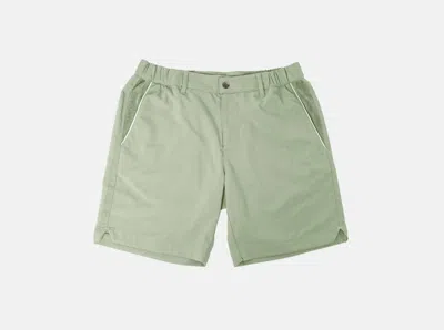 Criquet Men's Court Old School Kick-around Short In Sage In Green