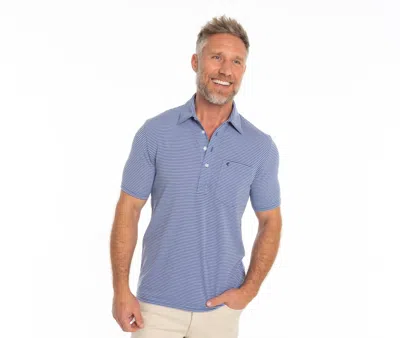 Criquet Performance Players Shirt In Ferrell Stripe- Blue