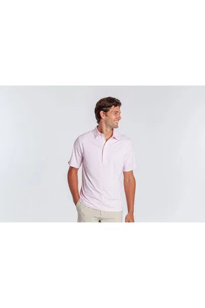 Criquet Performance Sport Range Polo In Bonefish Print - Pink