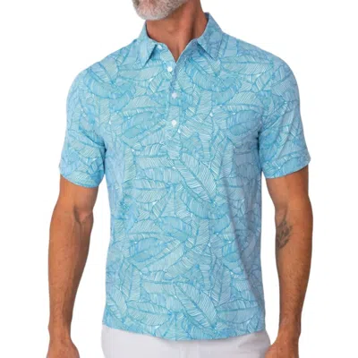 Criquet Performance Sport Range Polo In Tropical Palm Blue